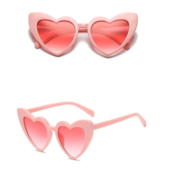 NWT Heart-Shaped Retro Sunglasses, Bachelorette - Wedding, Women's, Pink OSFA - Picture 1 of 13